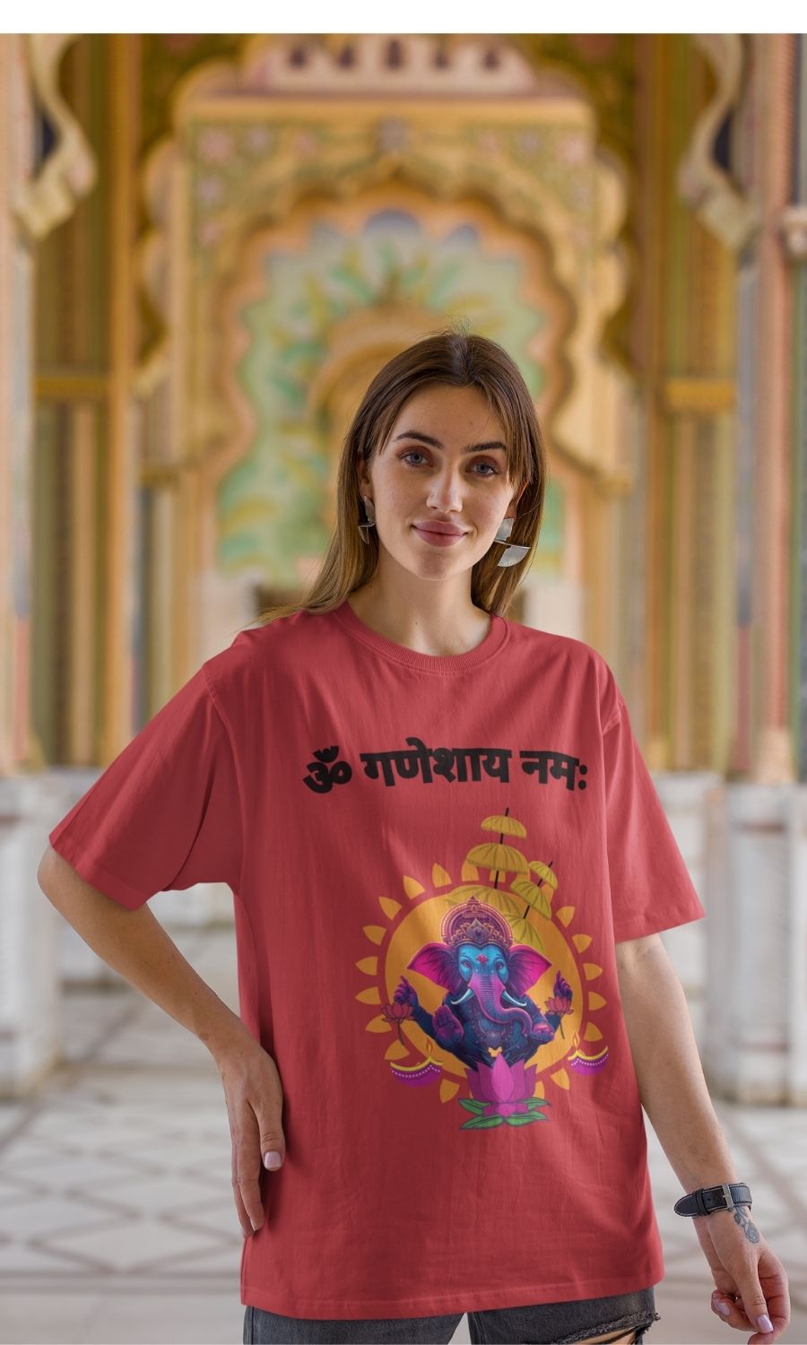 Hindutva : Om Ganeshaya Namaha Sanskrit T-Shirt
