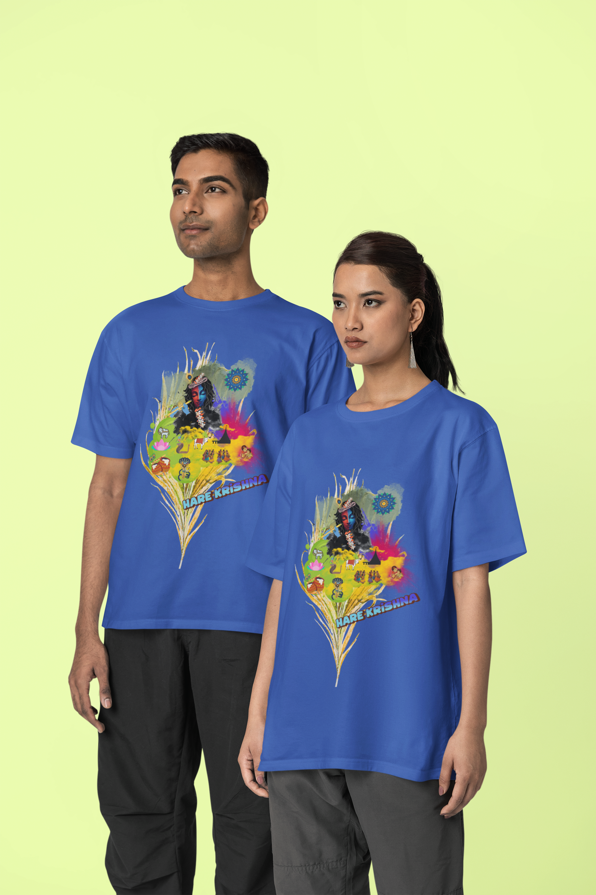 Hare Krishna Unisex Vibrant Graphic Tee