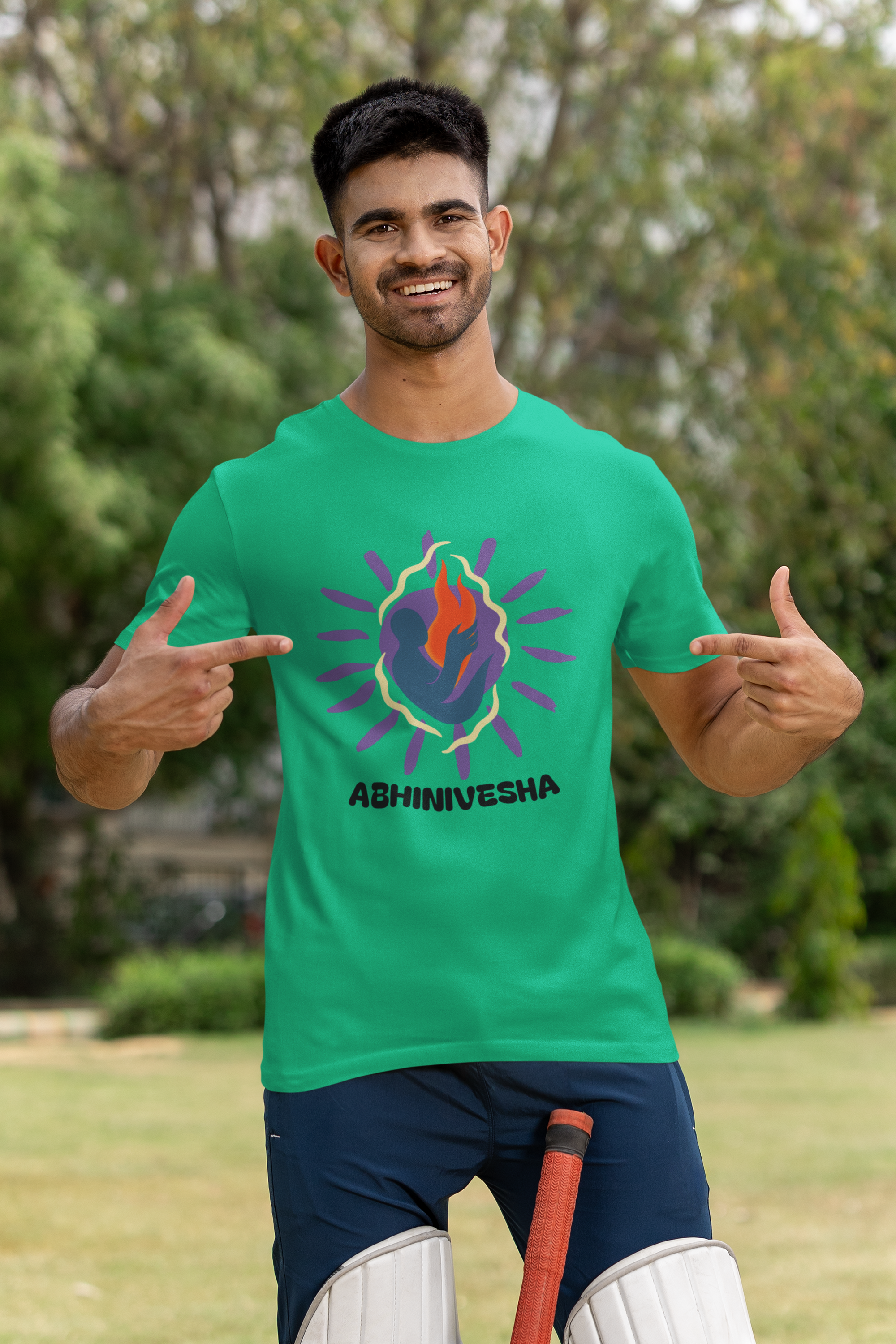 Abhinivesha Flame Globe T-Shirt