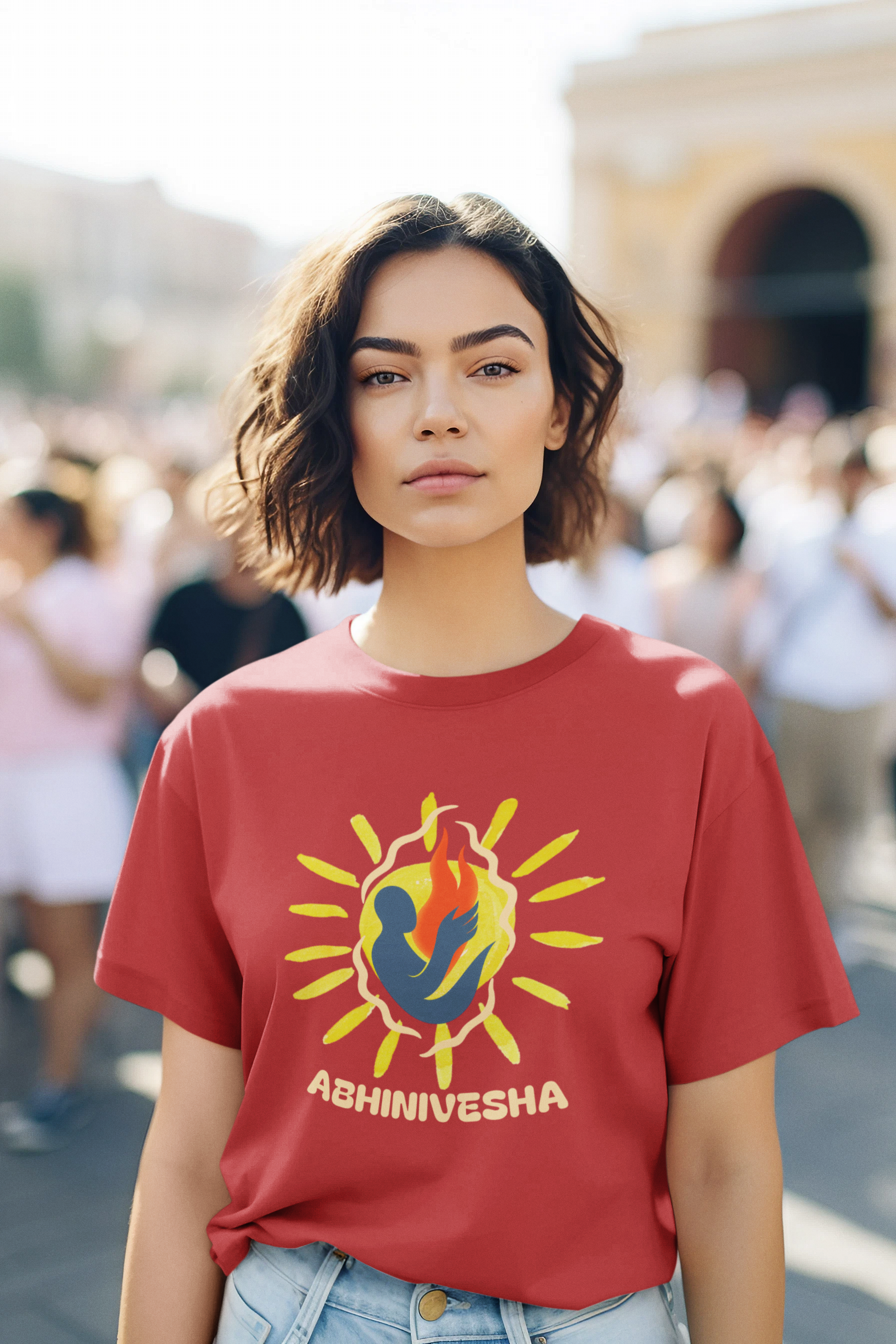 Abhinivesha Flame Globe T-Shirt